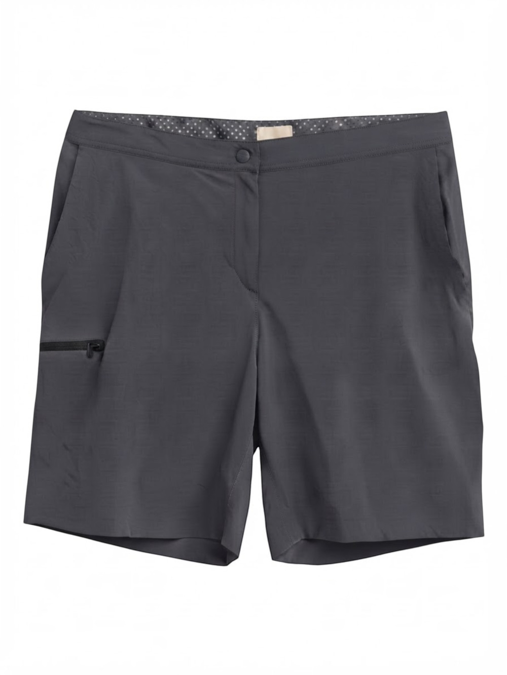 LL Bean Women 18 Regular Comfort Trail Shorts Hiking Alloy Gray Water Repellent